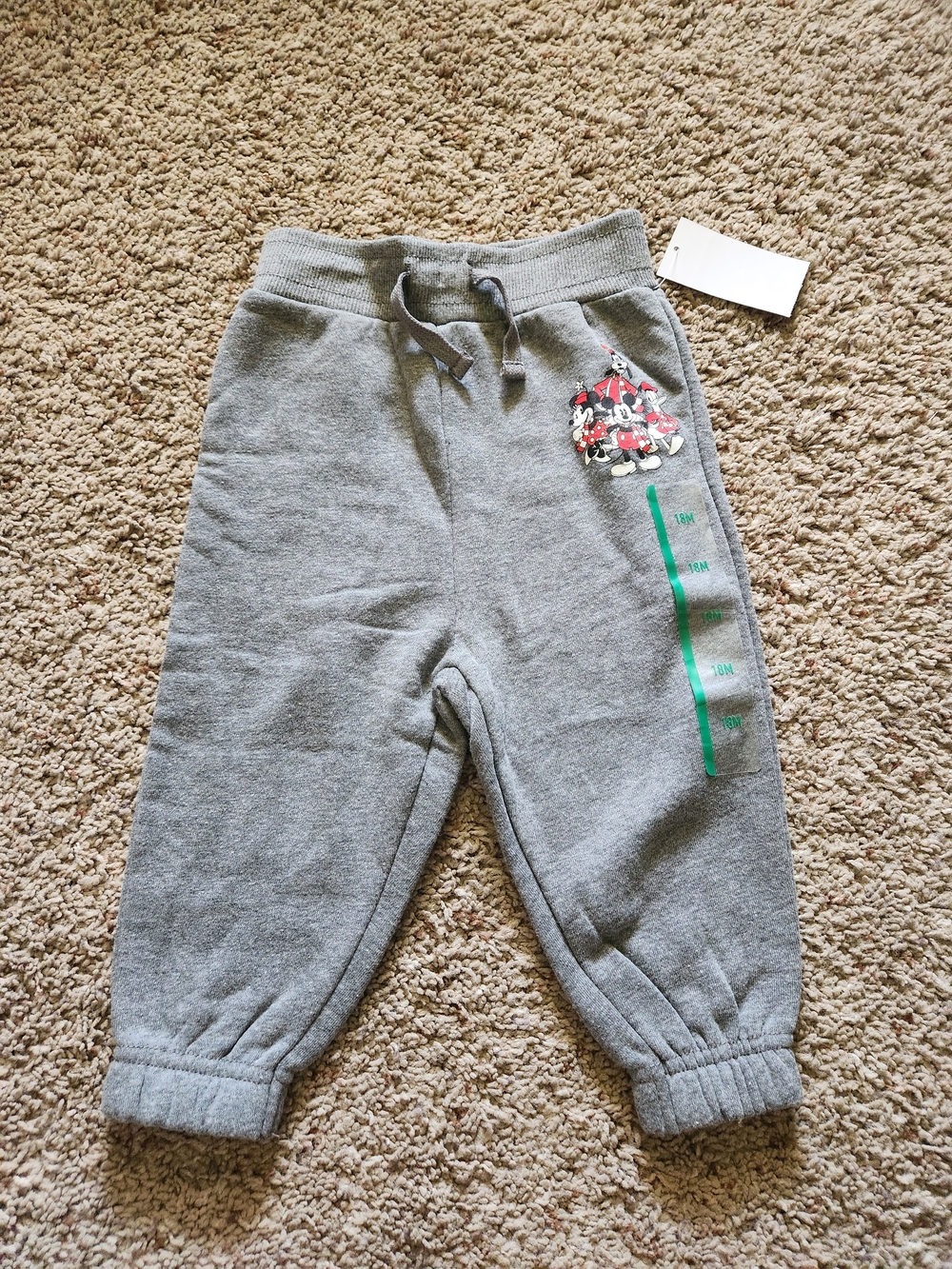 Disney Gray Sweatpants with Mickey Print For Baby Size 18M